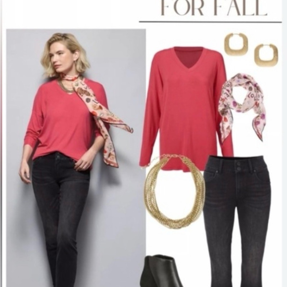 Red V-Neck Tee